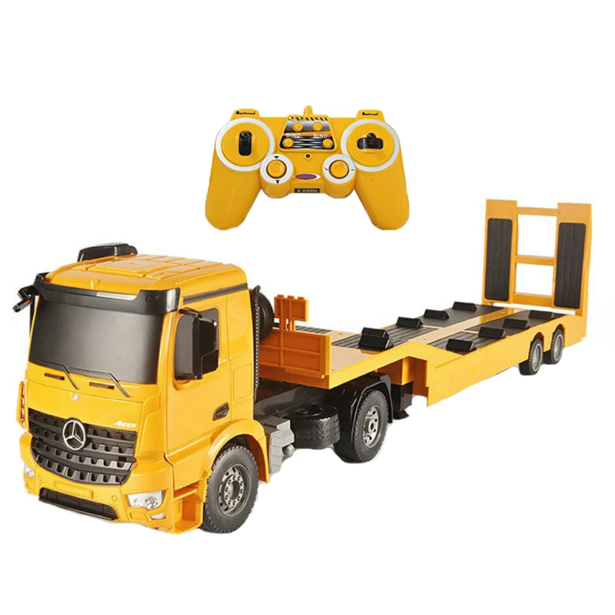 اسباب بازی ماشین بازی کنترلی دابل ای مدل Mercedes Benz Arocs Flat Bed Trailer